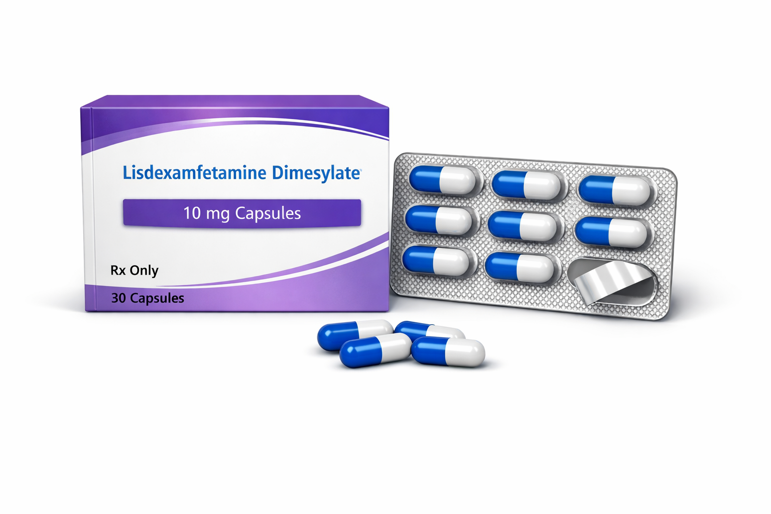 Lisdexamfetamine Dimesylate 10 mg Oral Capsule